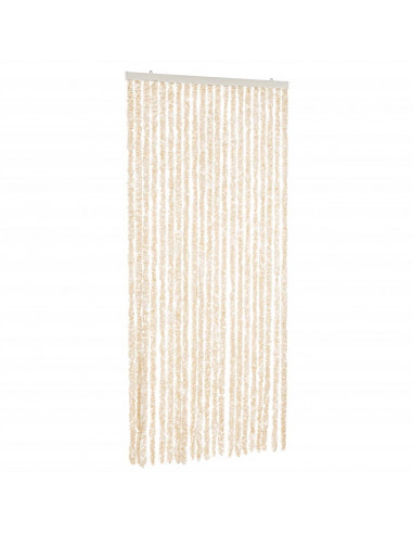 Tenda Antimosche Beige e Bianca 90x200 cm in Ciniglia