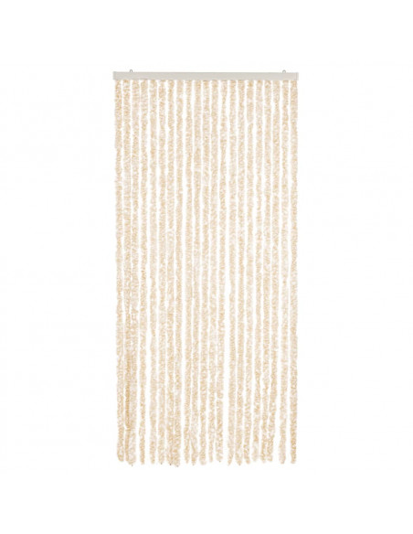 Tenda Antimosche Beige e Bianca 90x200 cm in Ciniglia