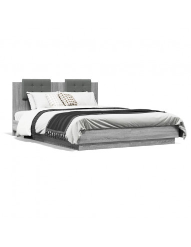 Giroletto Testiera Grigio Sonoma 150x200 cm Legno Multistrato