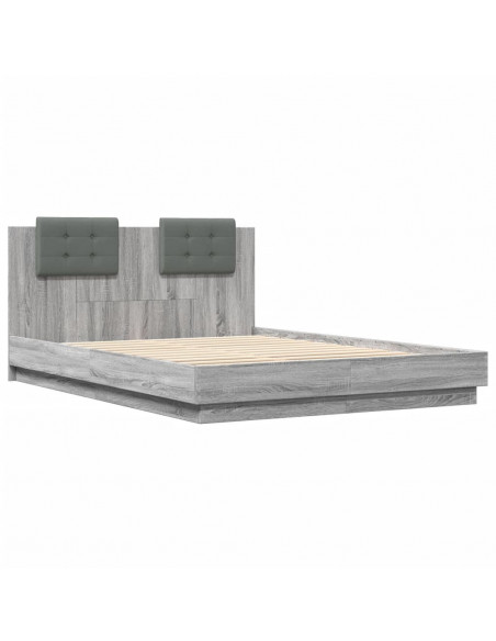 Giroletto Testiera Grigio Sonoma 150x200 cm Legno Multistrato