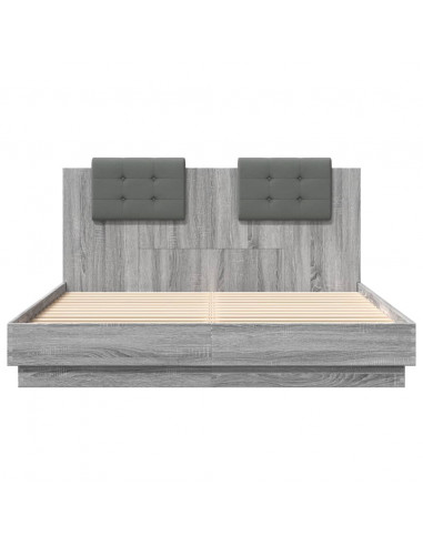 Giroletto Testiera Grigio Sonoma 150x200 cm Legno Multistrato