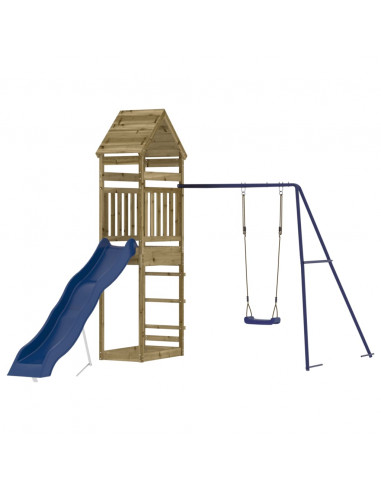 Set da Gioco da Esterno in Legno di Pino Impregnato