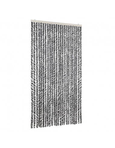 Tenda Antimosche Grigia Nera e Bianca 100x220 cm in Ciniglia