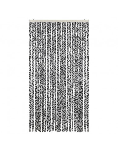 Tenda Antimosche Grigia Nera e Bianca 100x220 cm in Ciniglia