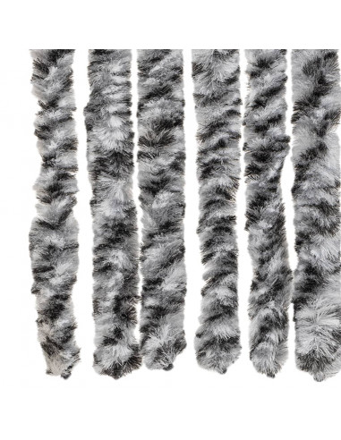 Tenda Antimosche Grigia Nera e Bianca 100x220 cm in Ciniglia