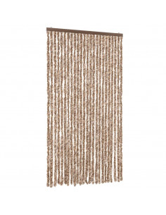 Tenda Antimosche Beige e Marrone Scuro 100x200 cm in Ciniglia 2