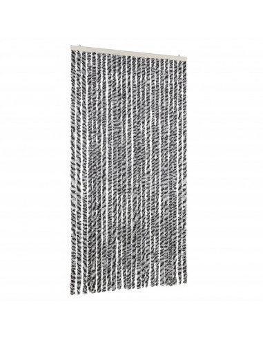 Tenda Antimosche Grigia Nera e Bianca 100x200 cm in Ciniglia