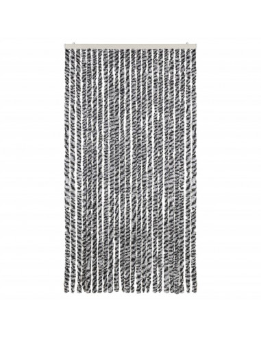 Tenda Antimosche Grigia Nera e Bianca 100x200 cm in Ciniglia