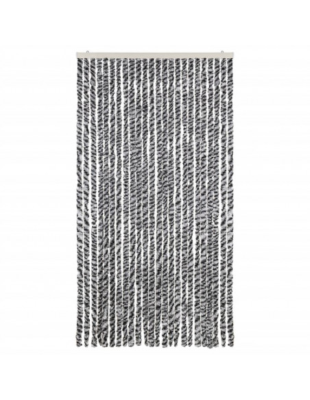 Tenda Antimosche Grigia Nera e Bianca 100x200 cm in Ciniglia
