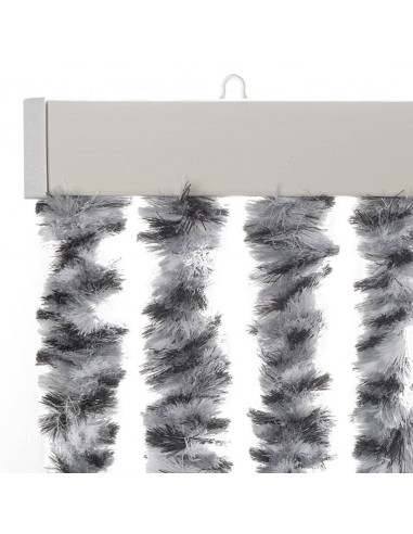 Tenda Antimosche Grigia Nera e Bianca 100x200 cm in Ciniglia