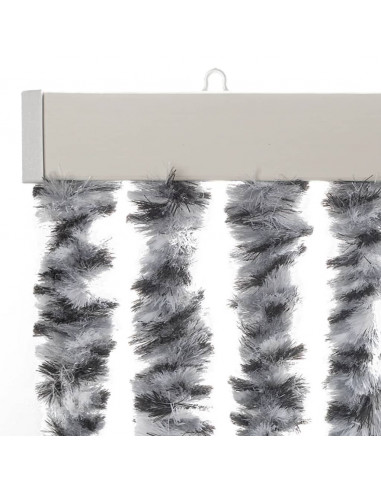 Tenda Antimosche Grigia Nera e Bianca 90x200 cm in Ciniglia