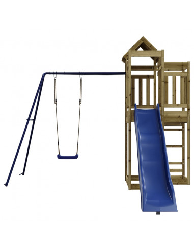 Set da Gioco da Esterno in Legno di Pino Impregnato