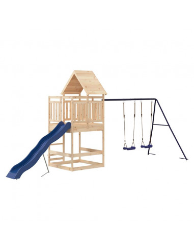 Set da Gioco da Esterno in Legno Massello di Pino