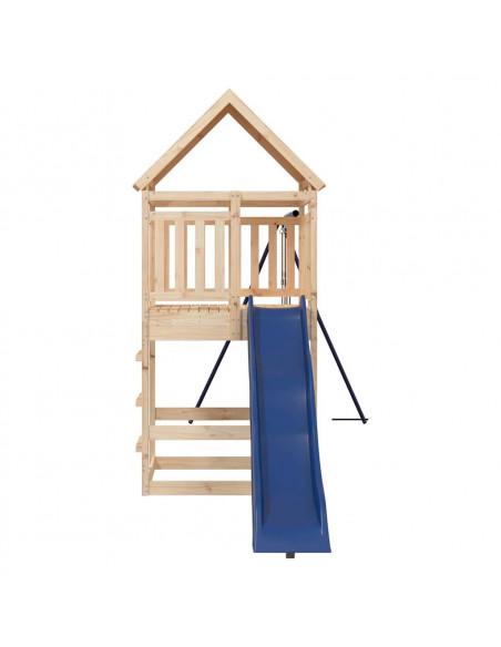 Set da Gioco da Esterno in Legno Massello di Pino