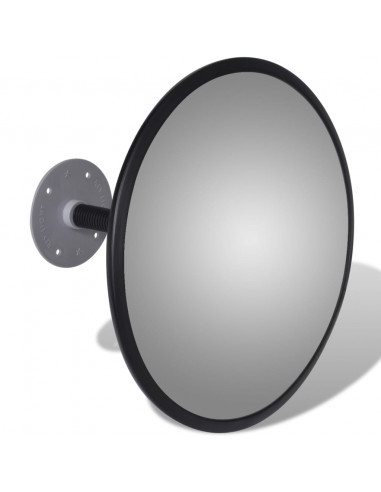 Specchio per Traffico Convesso in Acrilico Nero 30 cm Interno