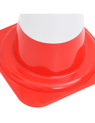 Set Coni Segnaletici Stradali Riflettenti 4pz Rosso Bianco 50cm