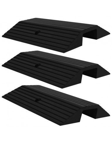 Rampe per Soglia a Ponte 3pz 49x40x8 cm Gomma