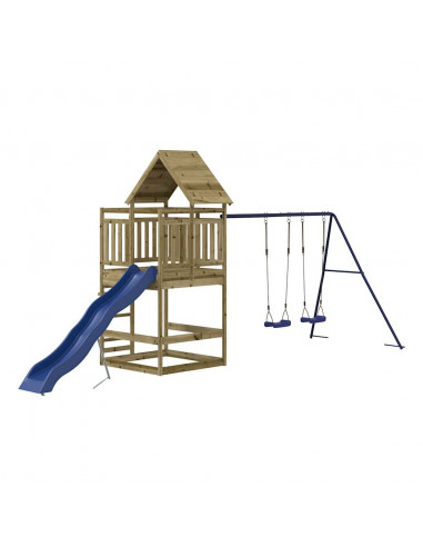 Set da Gioco da Esterno in Legno di Pino Impregnato