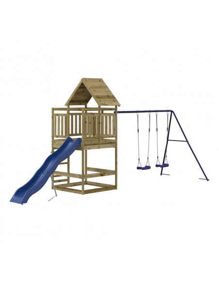Set da Gioco da Esterno in Legno di Pino Impregnato