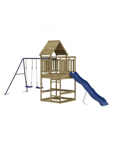Set da Gioco da Esterno in Legno di Pino Impregnato