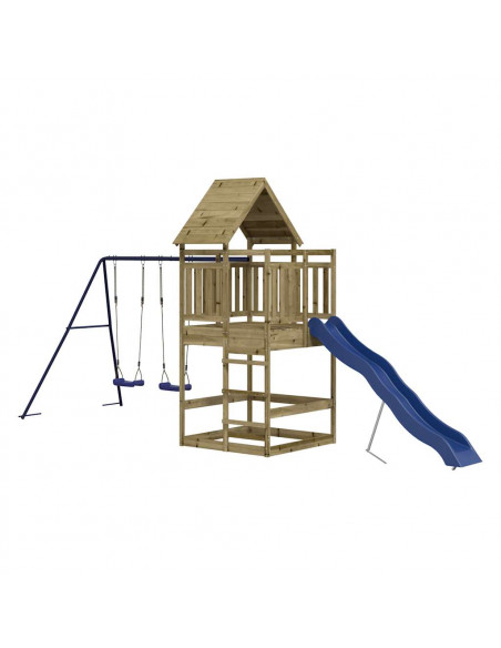 Set da Gioco da Esterno in Legno di Pino Impregnato