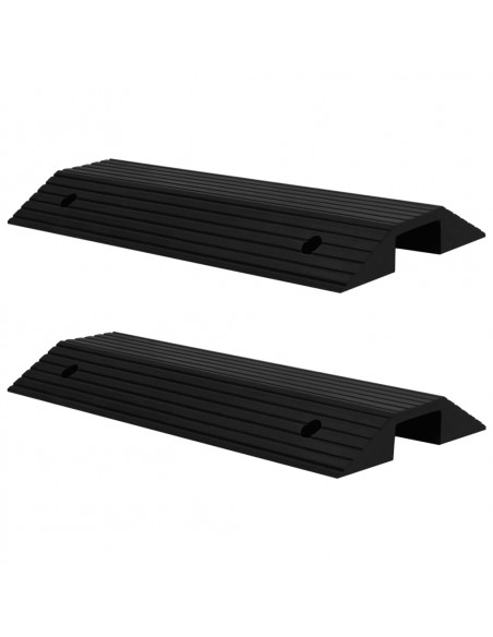 Rampe per Soglia a Ponte 2 pz 80x40x8 cm in Gomma