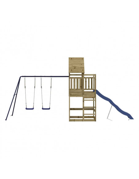 Set da Gioco da Esterno in Legno di Pino Impregnato