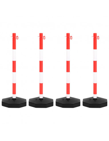 Set di Pali Stradali con Catena in Plastica di 10 m