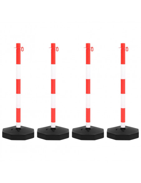 Set di Pali Stradali con Catena in Plastica di 10 m