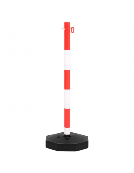 Set di Pali Stradali con Catena in Plastica di 10 m
