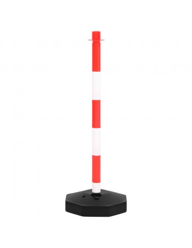 Set di Pali Stradali con Catena in Plastica di 10 m