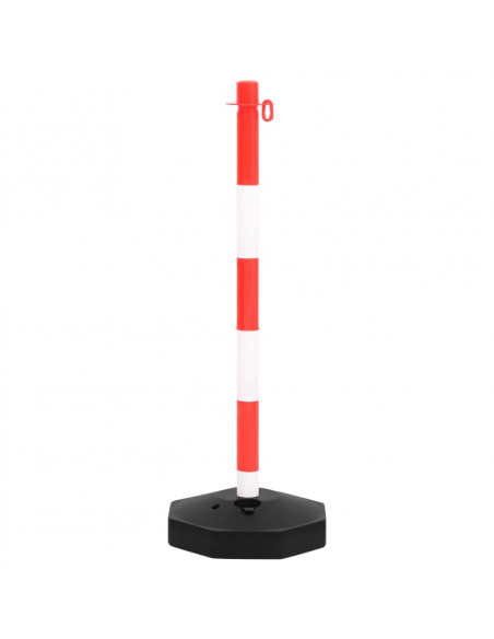 Set di Pali Stradali con Catena in Plastica di 10 m