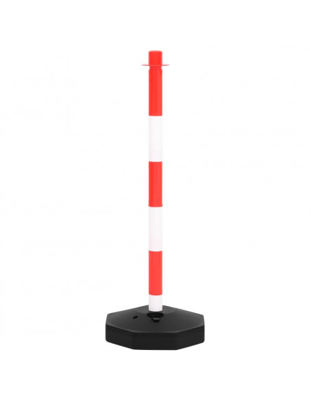 Set di Pali Stradali con Catena in Plastica di 10 m