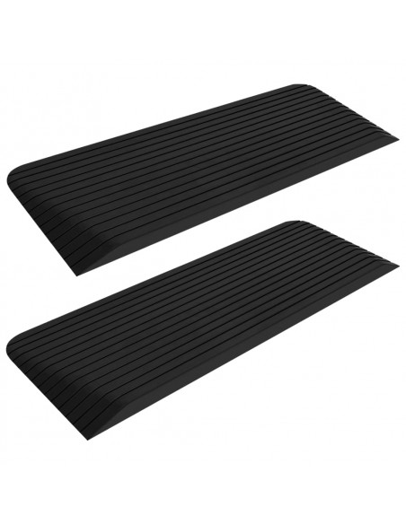 Rampe per Soglia 2 pz 110x41x5 cm in Gomma