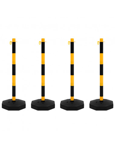 Set di Pali Stradali con Catena in Plastica di 10 m