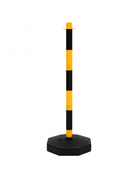 Set di Pali Stradali con Catena in Plastica di 10 m