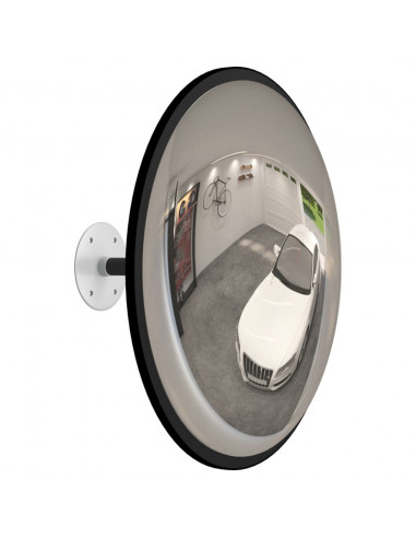 Specchio Convesso per Traffico Interno Nero Ø40 cm in Acrilico