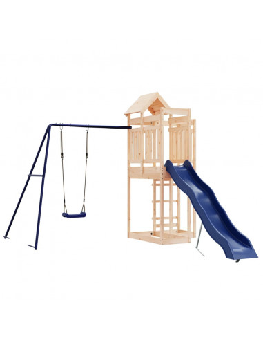 Set da Gioco da Esterno in Legno Massello di Pino
