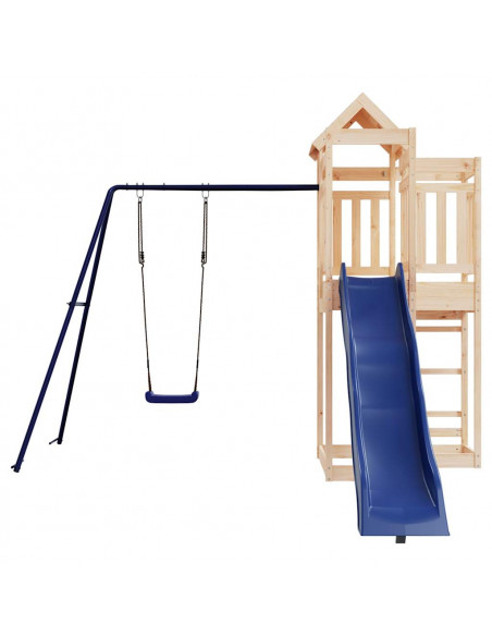 Set da Gioco da Esterno in Legno Massello di Pino