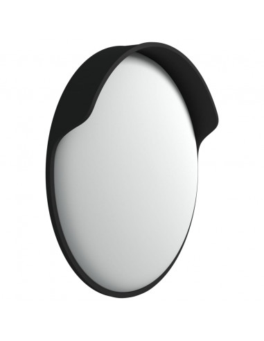 Specchio per Traffico Convesso Nero Ø60 cm in Policarbonato