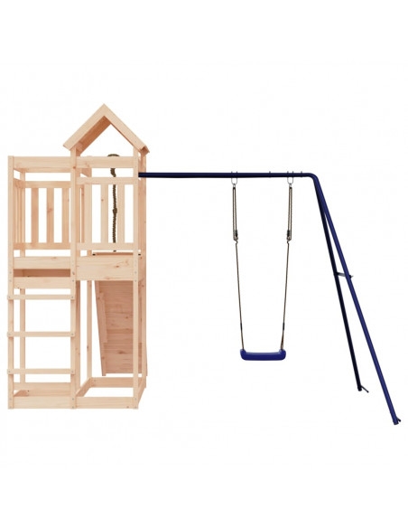 Set da Gioco da Esterno in Legno Massello di Pino