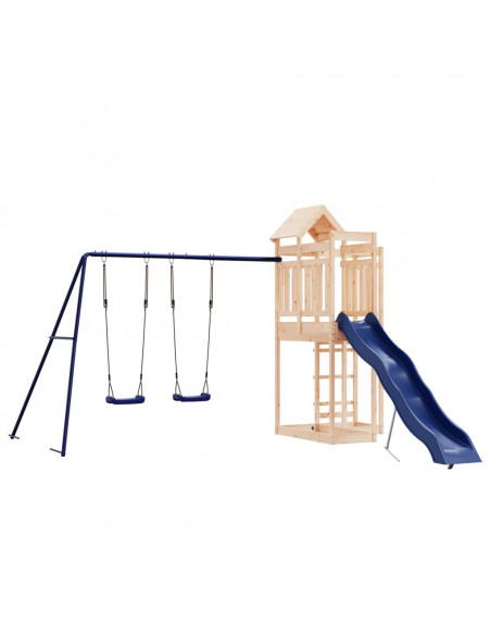 Set da Gioco da Esterno in Legno Massello di Pino