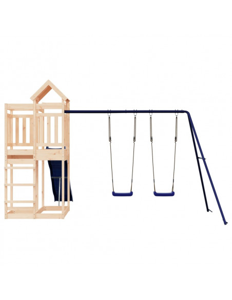 Set da Gioco da Esterno in Legno Massello di Pino