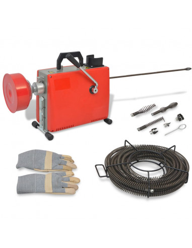 Macchina per Pulire le Tubazioni 250 W 15mx16mm 4,5mx9,5mm