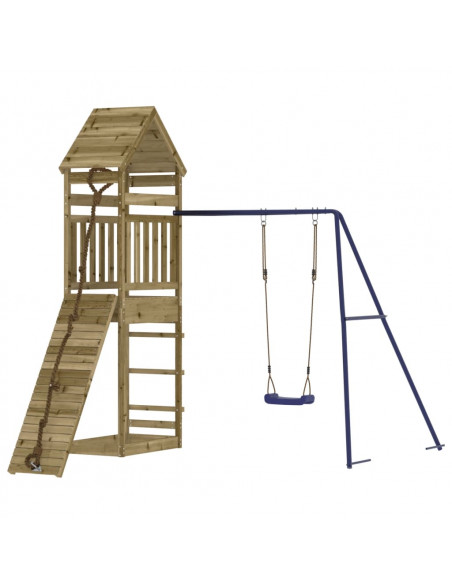 Set da Gioco da Esterno in Legno di Pino Impregnato