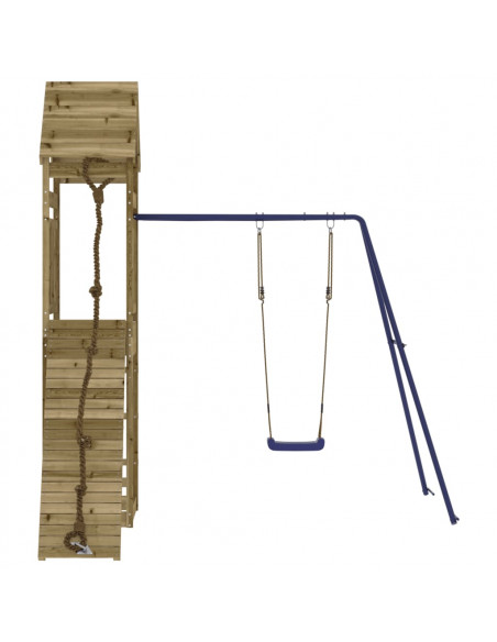 Set da Gioco da Esterno in Legno di Pino Impregnato