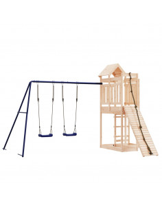 Set da Gioco da Esterno in Legno Massello di Pino 2