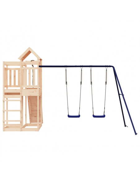 Set da Gioco da Esterno in Legno Massello di Pino