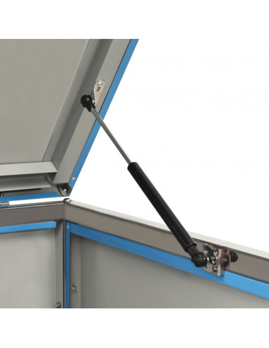 Copribidone per Spazzatura Triplo 207x77,5x112,5cm Acciaio Inox