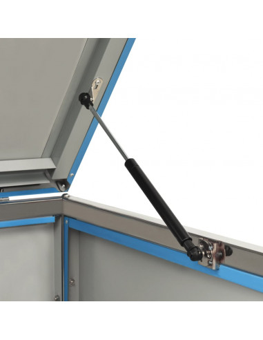 Copri Bidoni Pattume Quadruplo 276,5x77,5x112,5 cm Acciaio Inox